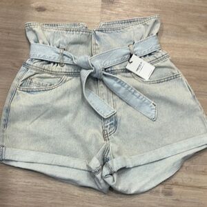 Forever 21 Blue High Waist Denim Shorts